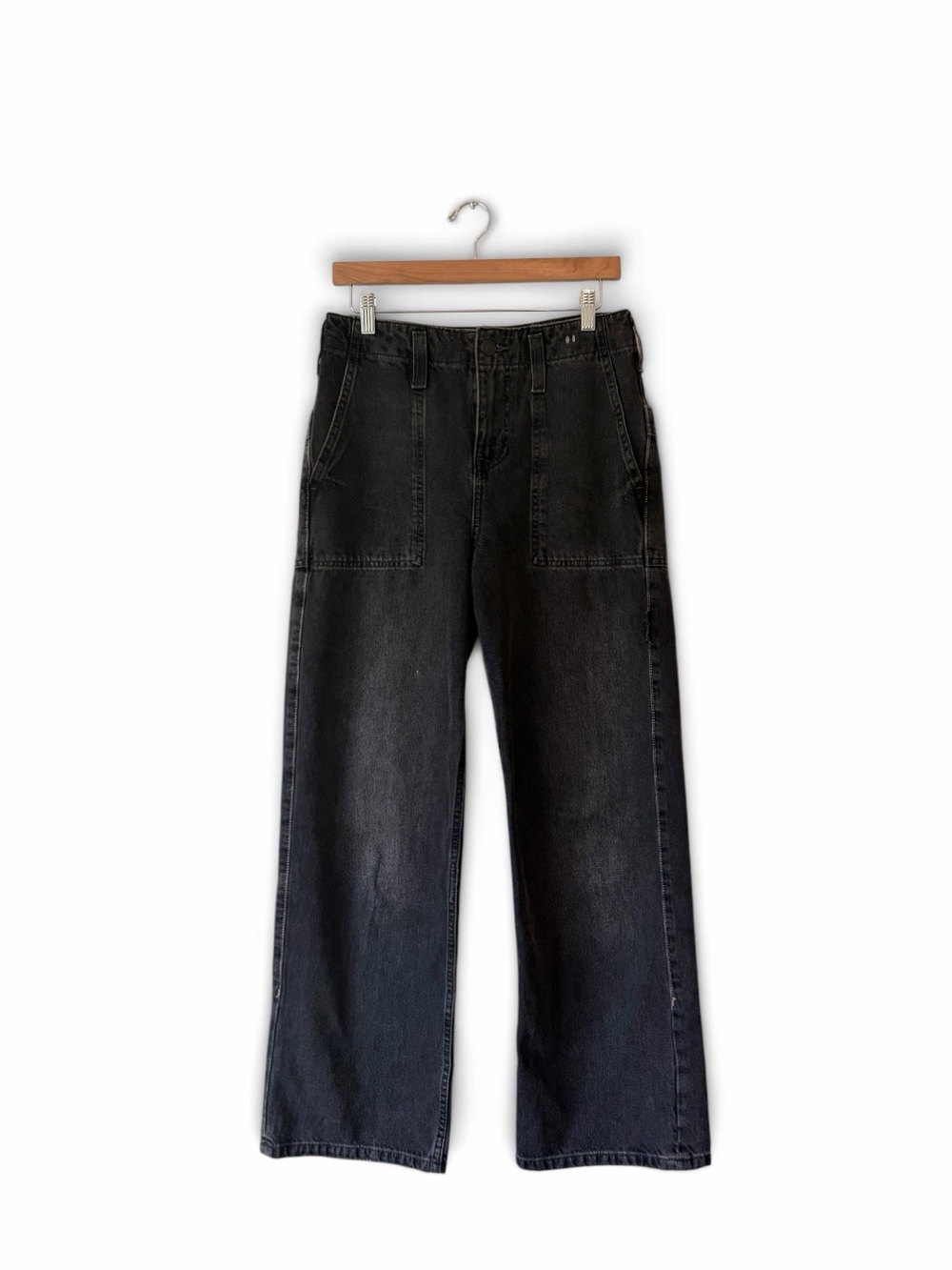 We The Free Major Leagues Vintage Black Mid-Rise Cuffed Jeans - Picture 3 of 8
